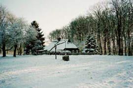 Unser Grundstck im Winter